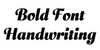 Bold Fond Handwriting